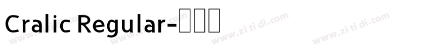 Cralic Regular字体转换